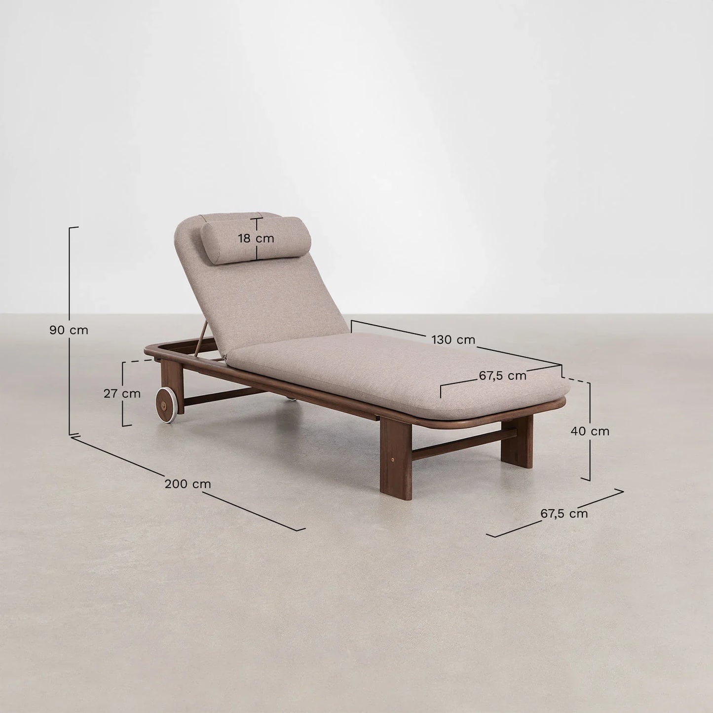 Tumbona Premium Ajustable de Madera – Confort Absoluto con Cojín Incluido