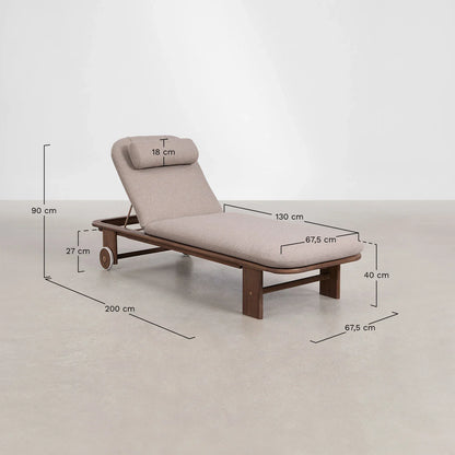 Tumbona Premium Ajustable de Madera – Confort Absoluto con Cojín Incluido